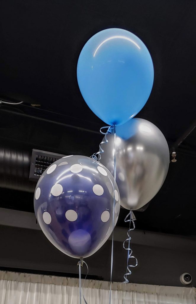 Helium, double, polka dot