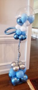 Bubble top Centerpiece, 5 ft. indoor, blue
