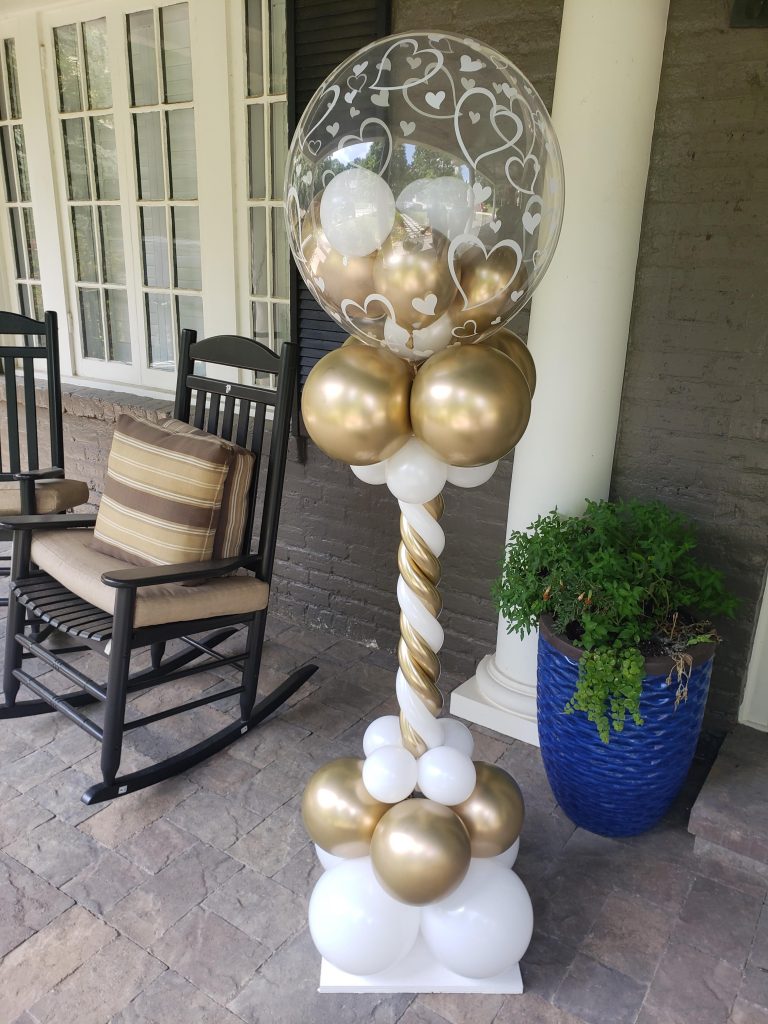 deco column, bubble top, outdoor