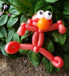 Balloon animals and characters. Elmo balloon