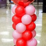 Balloon Column 6 ft , in/outdoor, heart