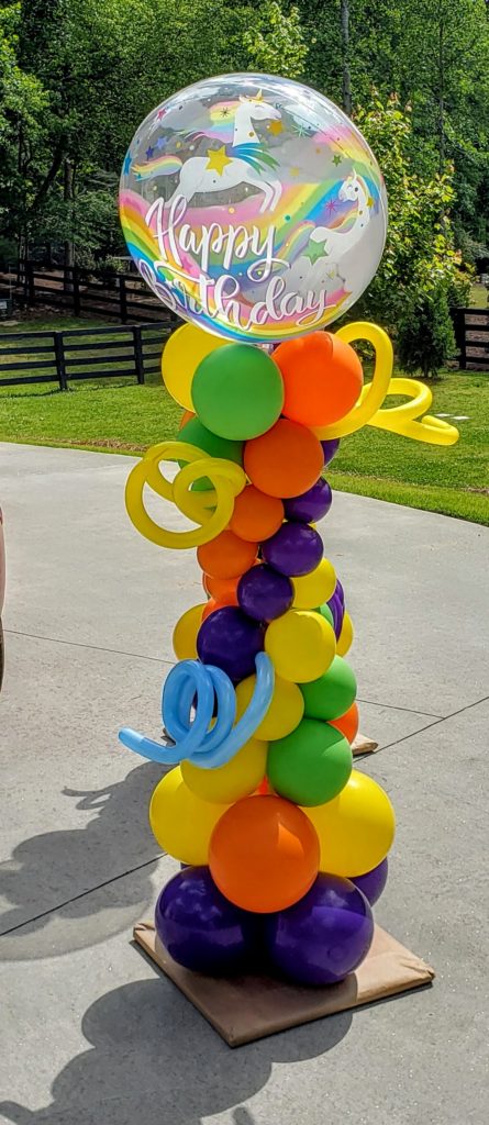 Unicorn bubble top column 5ft oudoors