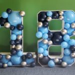 mosaic numbers"18" (30x20 inch)