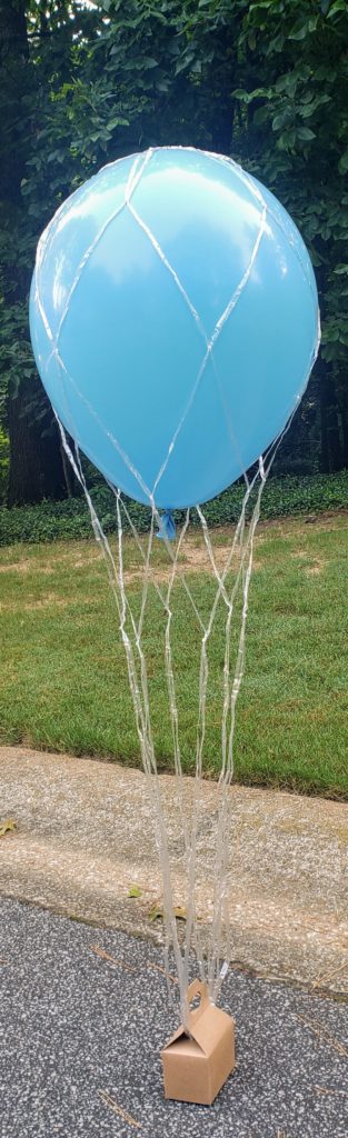 16 inch, helium centerpiece, net, hot air balloon
