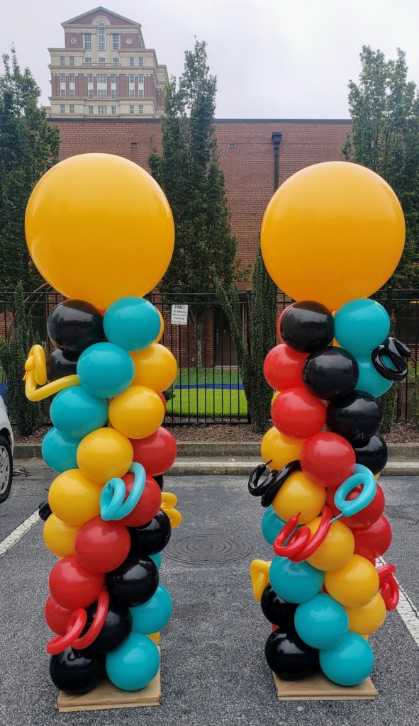 Balloon column 9 ft. fancy swirls