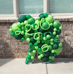 Mosaic shape, custom, clover 5ft