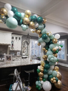 Organic balloon garland, kitchen/dining/ indoor