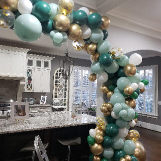 Organic balloon garland, kitchen/dining/ indoor