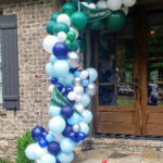 Double theme organic balloon garland